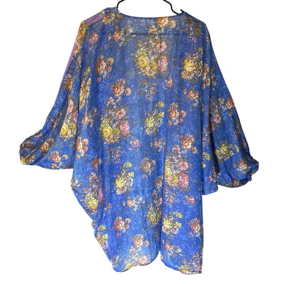 Aratta Silent Journey Floral Open Front Kimono Cardigan - OS - Picture 3 of 3